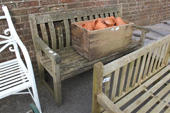 Wooden garden bench seat